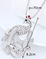 Fashion Silver Color Peacock Shape Decorated Necklace