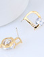Fashion Gold Color D Letter Shape Decorated Earrings