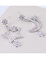 Fashion Silver Color Moon&star Shape Decorated Earrings