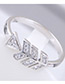 Fashion Silver Color Arrow Shape Decorated Ring