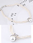 Simple White Diamond&pearl Decorated Necklace