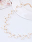 Simple Gold Color Pearl Decorated Necklace