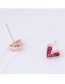 Fashion Plum Red Heart Shape Decorated Earrings