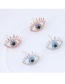 Fashion Silver Color Eye Shape Decorated Earrings