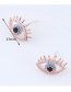 Fashion Silver Color Eye Shape Decorated Earrings