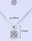 Elegant Silver Color Square Shape Pendant Decorated Necklace