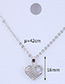Elegant Silver Color Heart Shape Pendant Decorated Necklace