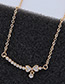 Elegant Gold Color Bowknot Pendant Decorated Necklace