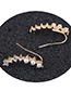 Elegant Gold Color Full Diamond&pearls Ecorated Tassel Earrings