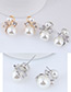 Elegant Silver Color Pearls Decorated S Shape Earrings