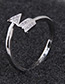 Simple Silver Color Sword Shape Decorated Ring