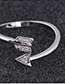 Simple Silver Color Sword Shape Decorated Ring