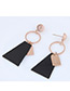 Fashion Rose Gold Color Matching Decorated Earrings