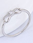 Elegant Silver Color Symbol 8 Shape Decorated Ring