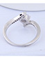 Elegant Silver Color Pure Color Decorated Ring