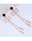 Fashion Rose Gold Bowknot Shape Decorated Earrings