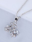 Elegant Silver Color Cherry Shape Decorated Necklace