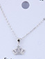 Elegant Silver Color Crown Shape Decorated Necklace