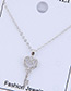 Elegant Silver Color Key Shape Decorated Necklace
