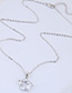 Elegant Silver Color Pure Color Decorated Necklace