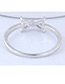 Elegant Silver Color Bowknot Shape Design Simple Ring
