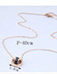 Fashion Rose Gold+black Diamond Decorated Pure Color Necklace