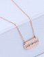 Fashion Rose Gold Blade Shape Decorated Necklace