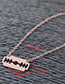 Fashion Rose Gold Blade Shape Decorated Necklace