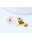 Fashion Multi-color Bird&flower Shape Decorated Earrings