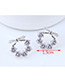 Sweet Silver Color Full Diamond Design Pure Color Earrings