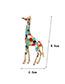 Elegant Multi-color Giraffe Shape Design Color Mathcing Brooch