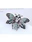Elegant Pale Blue Full Diamond Design Butterfly Shape Brooch