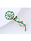Elegant Green Frogs&lotus Leaf Shape Design Brooch
