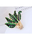 Elegant Green Spinach Shape Design Pure Color Brooch