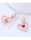 Fashion Silver Color+red Heart Shape Decorated Earrings
