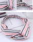 Fashion Pink Stripe Patterm Decorated Hairband