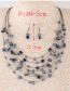 Fashion Coffee Bead&crystal Decorated Multi-layer Jewelry Set