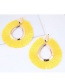 Fashoin Yellow Tassel Decorated Pure Color Earrings