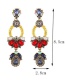Fashoin Multi-color Water Drop Shape Decorated Earrings