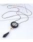 Fashoin Black Moon Shape Decorated Necklace