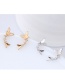 Sweet Silver Color Butterfly Shape Design Simple Earrings