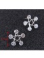 Sweet Silver Color Diamond Decorated Star Shape Earrings