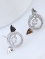 Fashion Silver Color Angle Shape Decorated Earrings