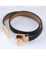 Fashion Black Pure Color Design Double Layer Bracelet