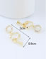 Fashion Gold Color Diamond Decorated Pure Color Earrings