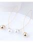 Simple Gold Color Pearl Decorated Earrings