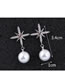 Fashion White Pearl Decorated Pure Color Earrings