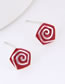 Fashion Red Geometry Shape Decorated Earrings