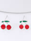 Fashion Red Cherry Shape Decorated Earrings