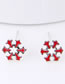 Fashion Red Snowflake Shape Decorated Earrings
